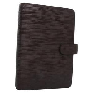 LOUIS VUITTON Epi Agenda MM Day Planner Cover Mocha R2004D LV Auth 113051